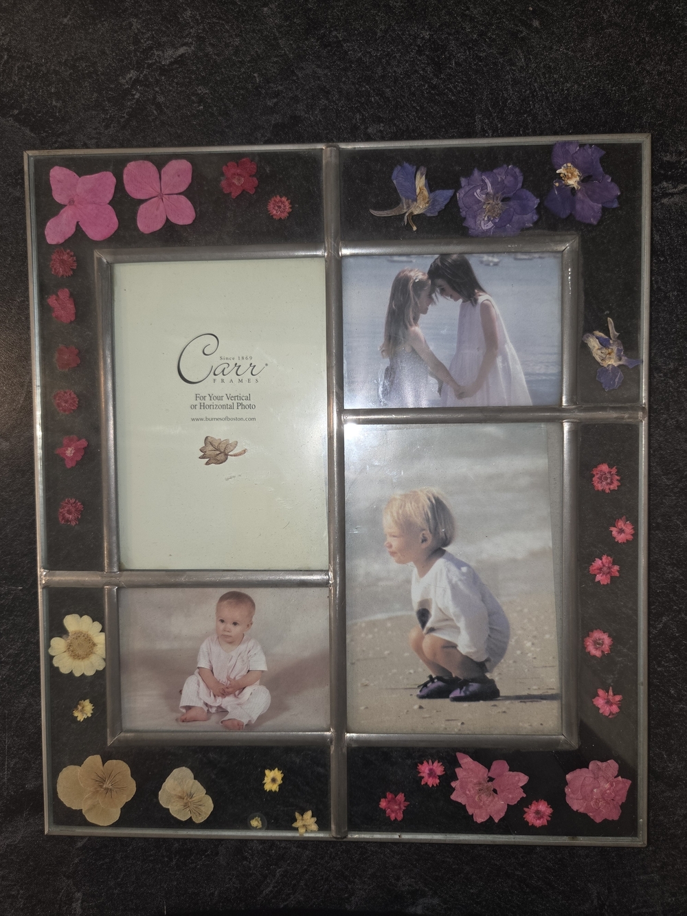 Carr Floral Multi-Opening Photo Frame - Pink & Purple Accent